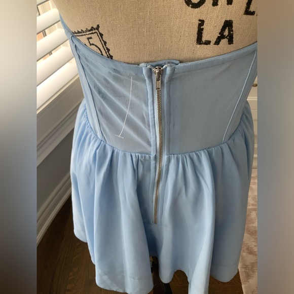 BARDOT Hart Corset Mini Dress Strapless Artic Blue Women’s Size 8 BRAND NEW - Picture 12 of 16